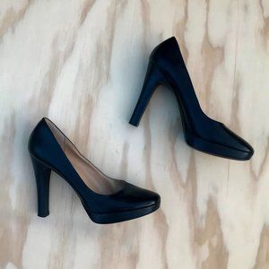 👠Michael Kors Black Leather Platform 5" Pump Heel